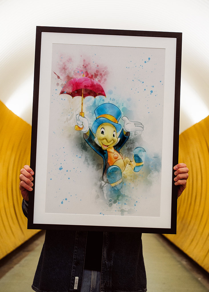 Jiminy Świerszcz Akwarela