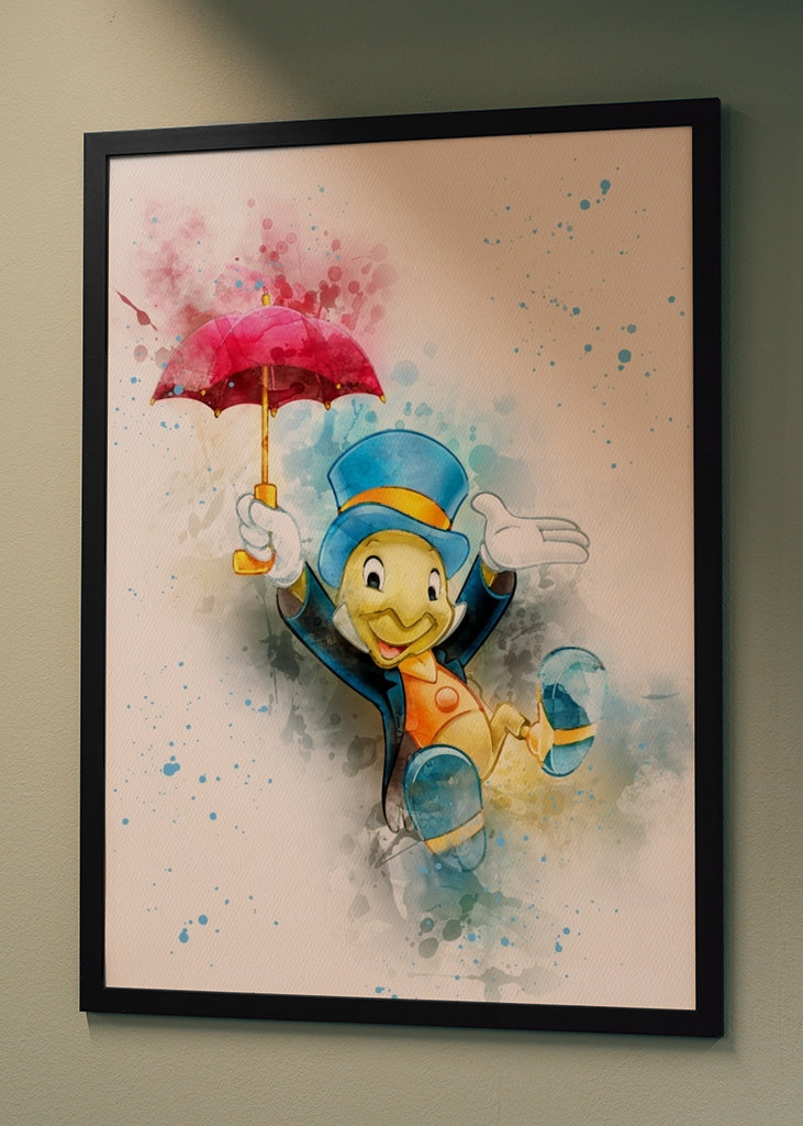 Jiminy Świerszcz Akwarela