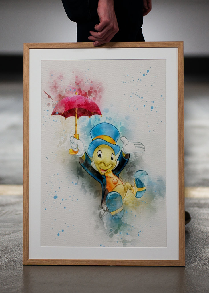 Jiminy Świerszcz Akwarela