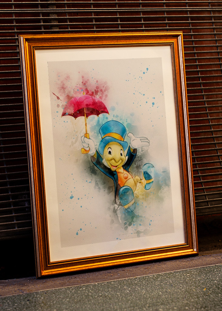 Jiminy Świerszcz Akwarela