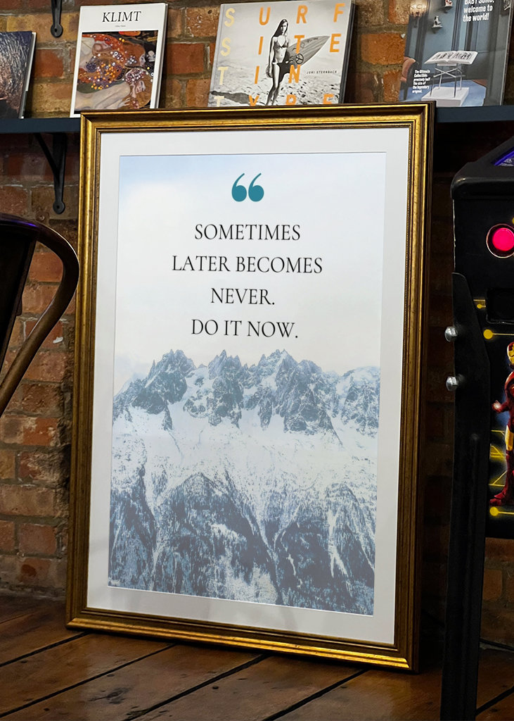 Alpengipfel mit Zitaten
