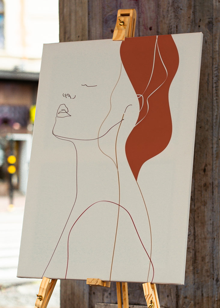 Minimalistische Frau Illustration 