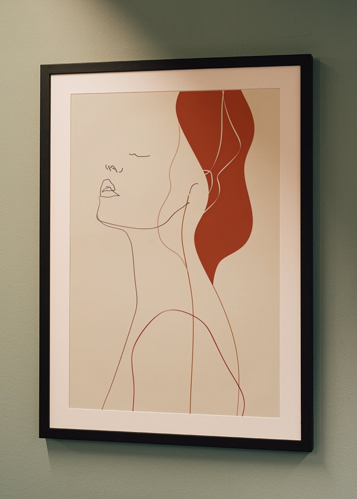 Minimalistische Frau Illustration 