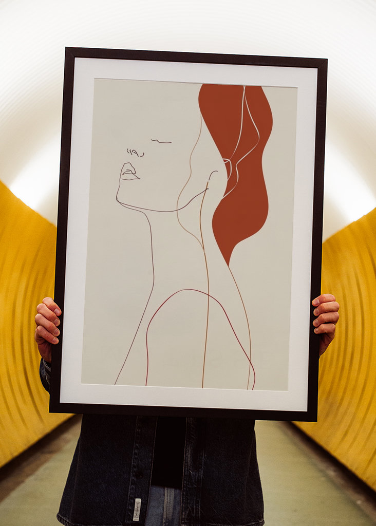 Minimalistische Frau Illustration 