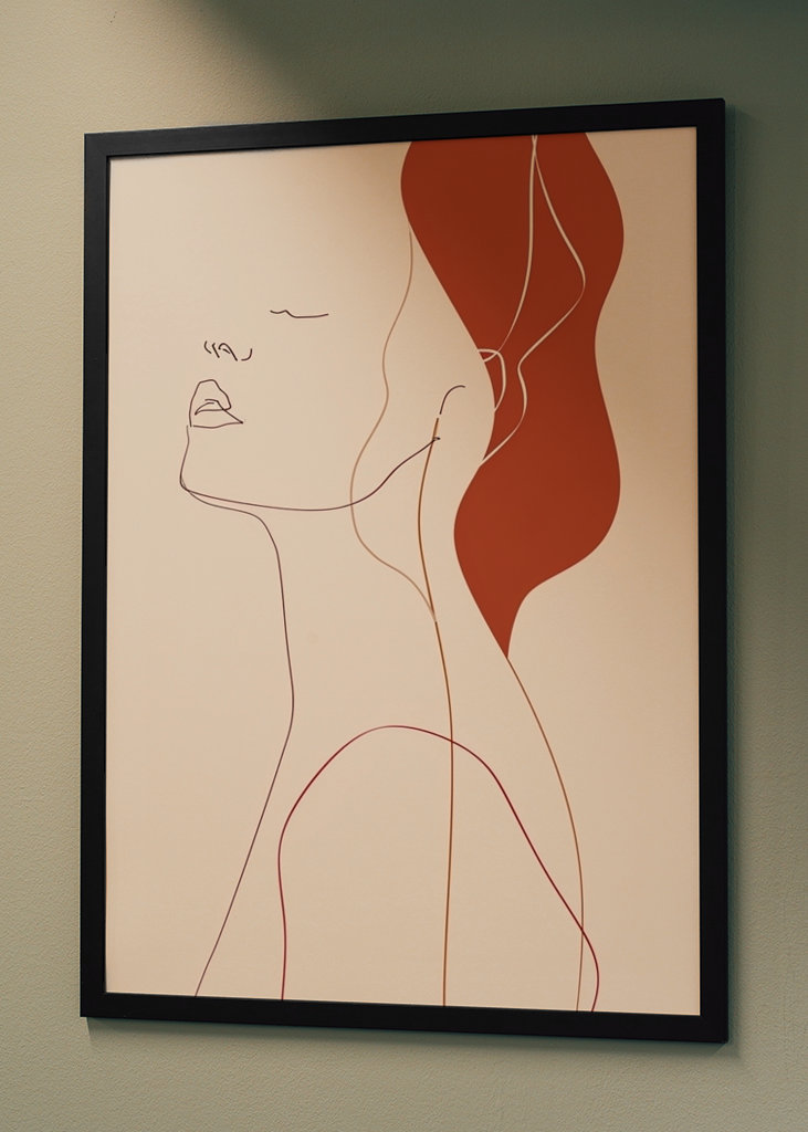 Minimalistische Frau Illustration 