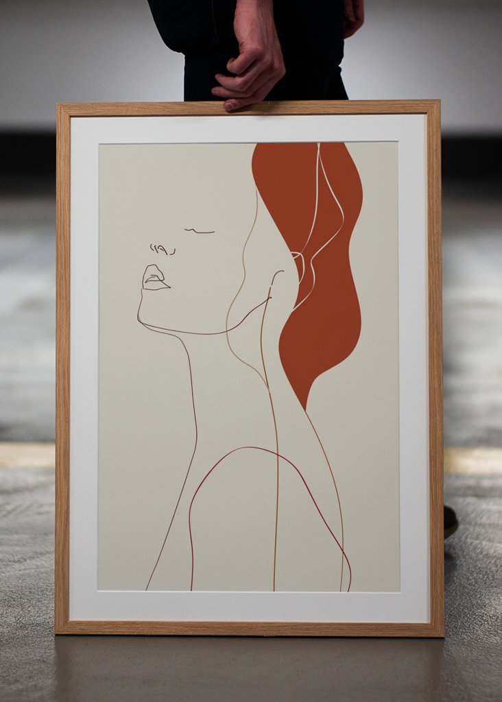 Minimalistische Frau Illustration 