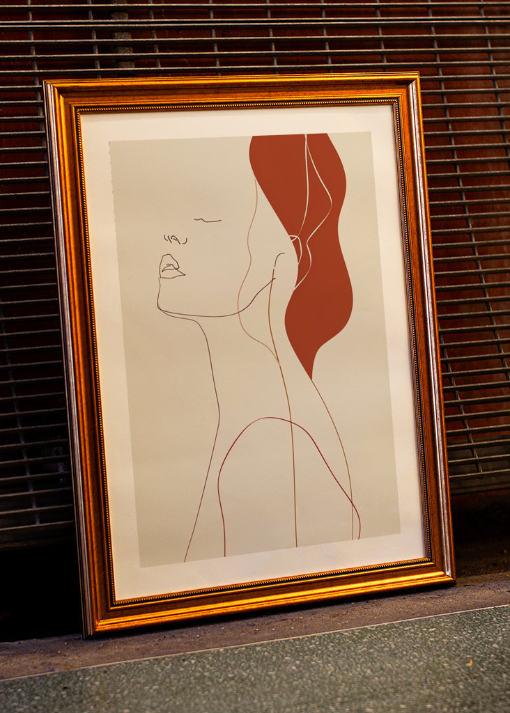 Minimalistische Frau Illustration 