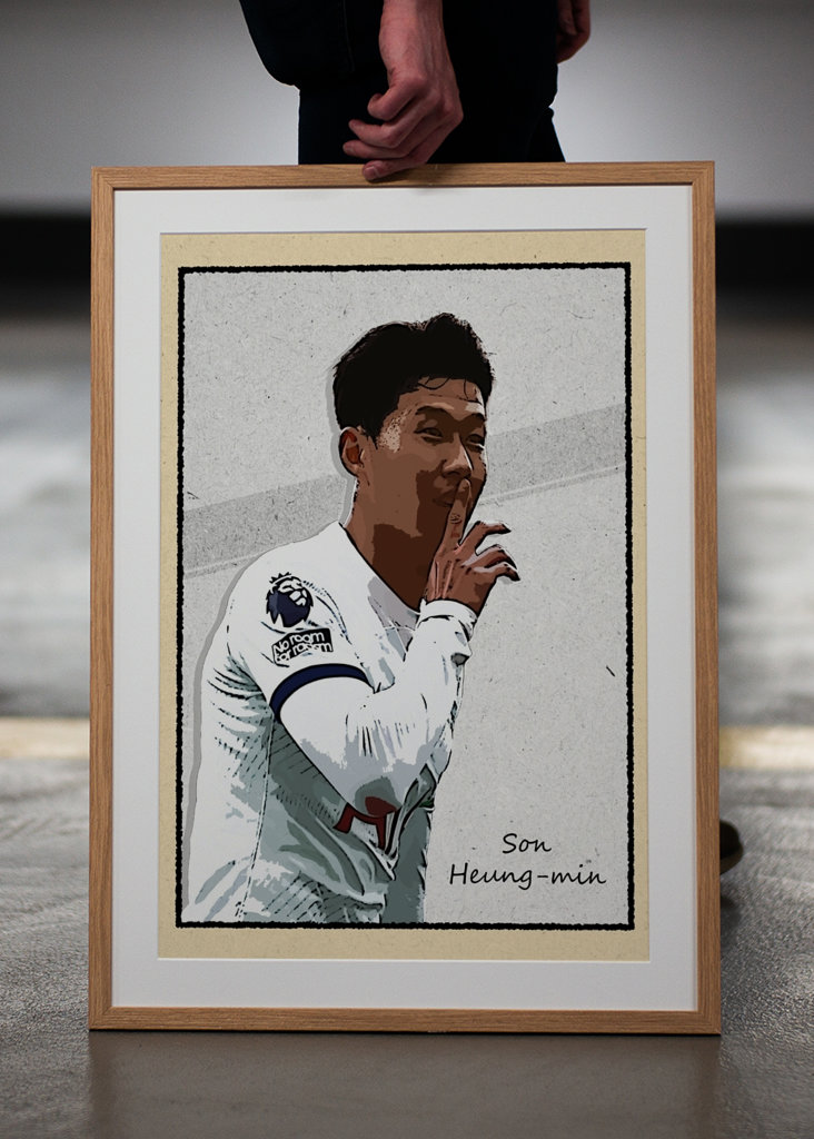 Son Heung Min Cartoon Art