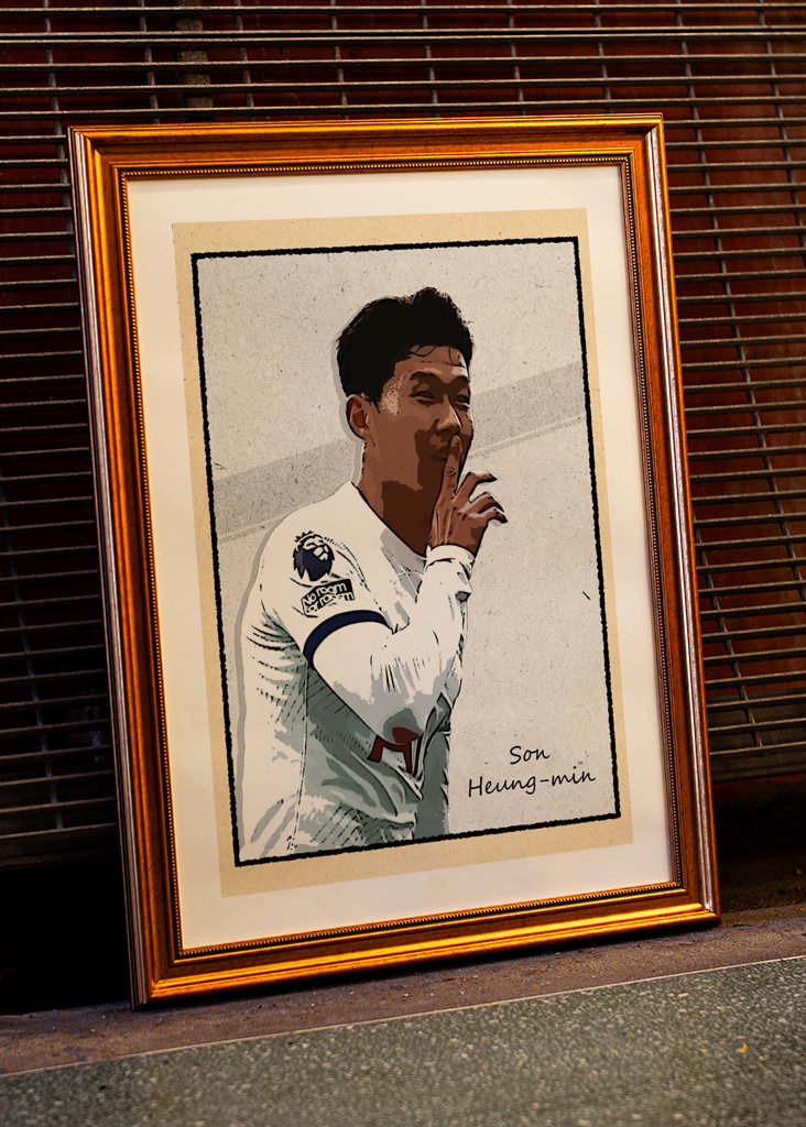 Son Heung Min Cartoon Art