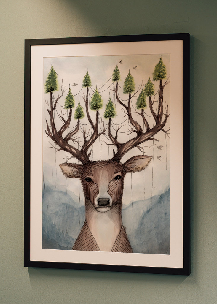 Deer with antlers