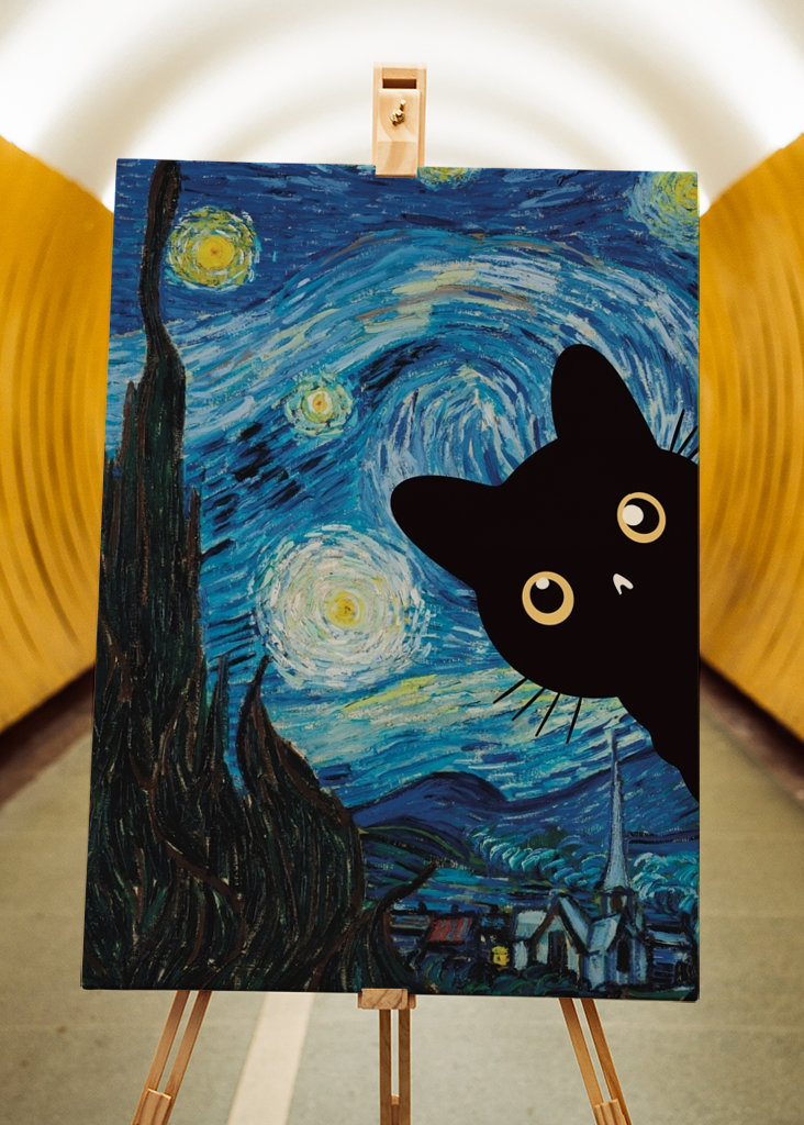 Starry Night Cat
