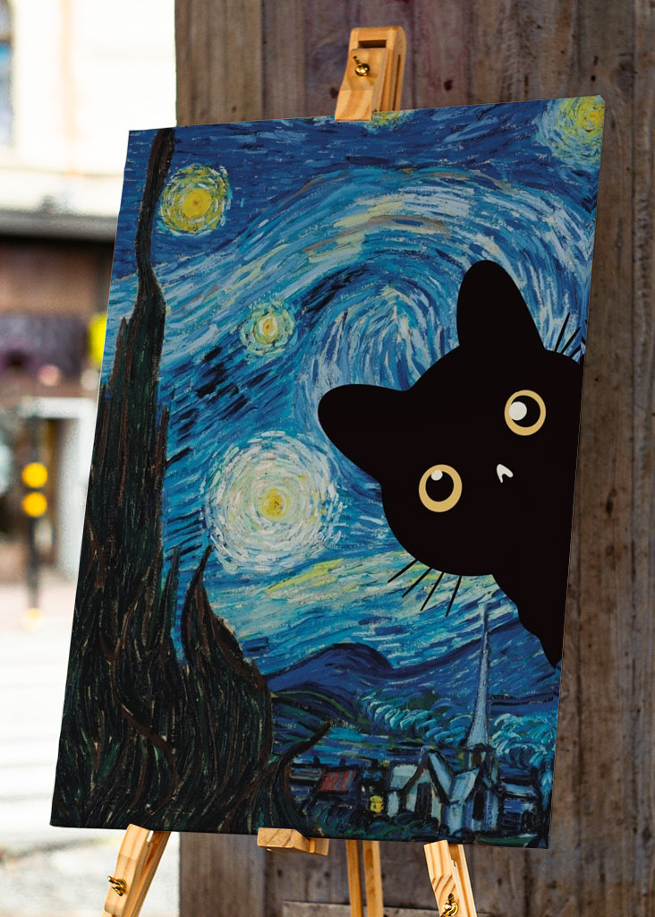 Starry Night Cat