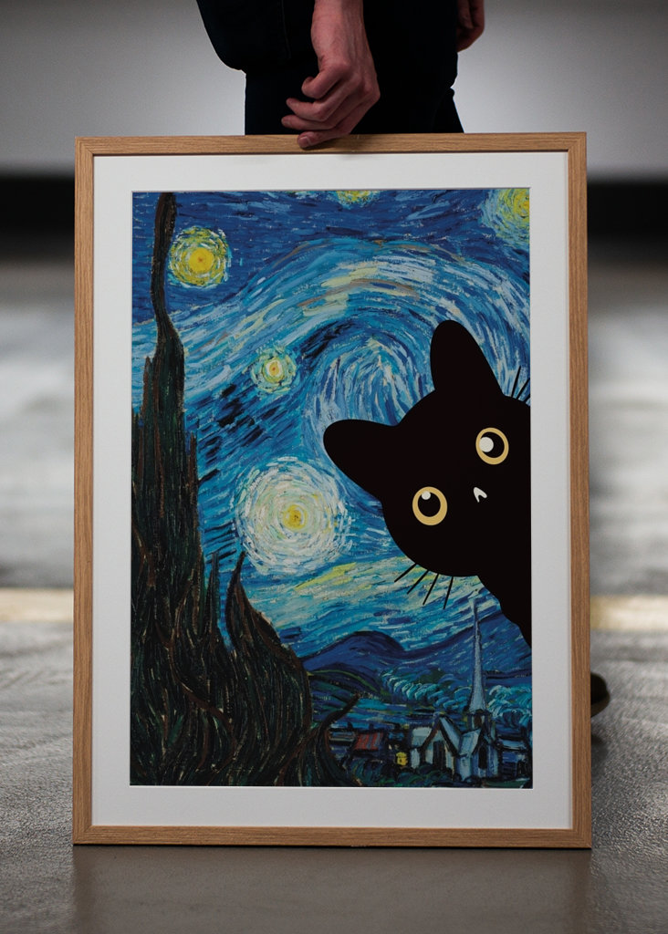 Starry Night Cat