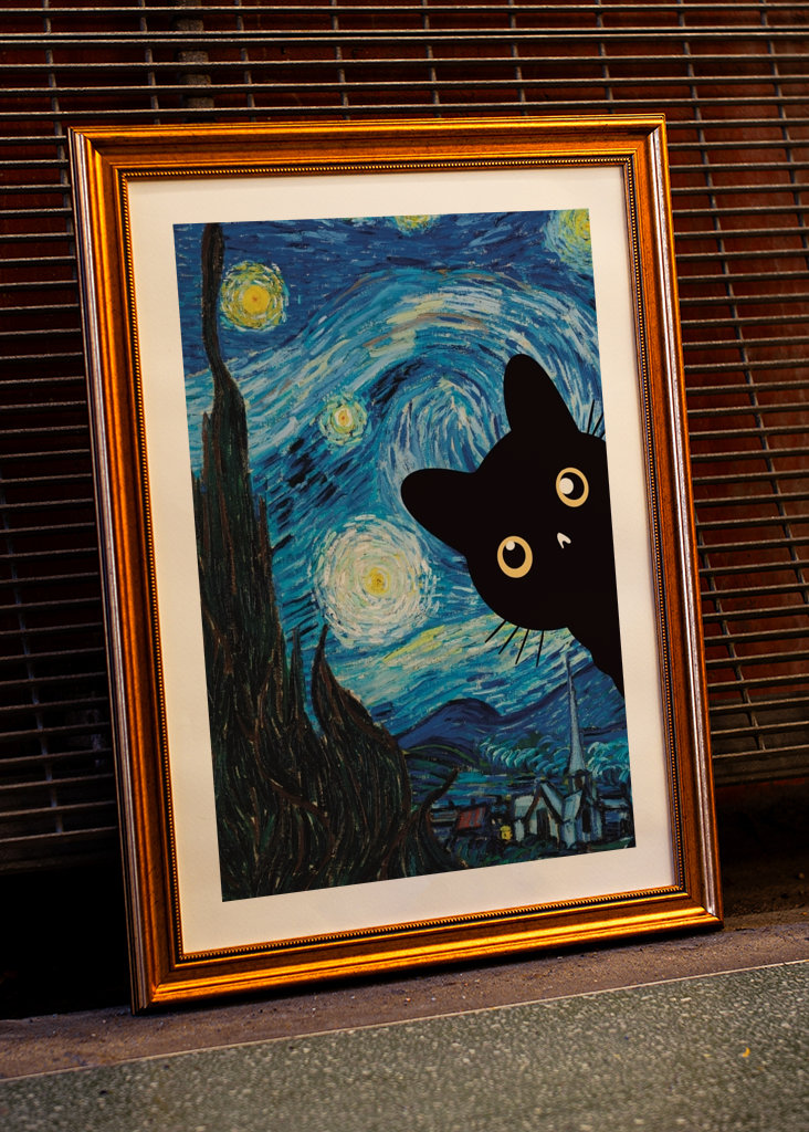 Starry Night Cat