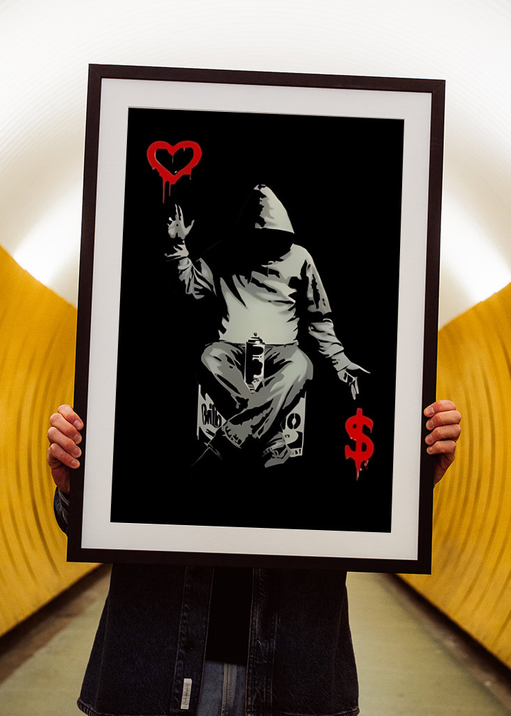 Muro de amor de Banksy por el dinero