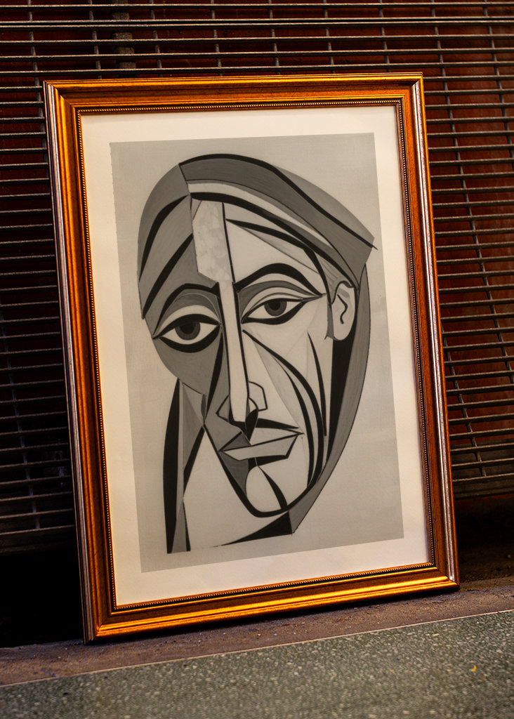 Linie des Gesichts im Picasso-Stil Poster von Len Len | Printler