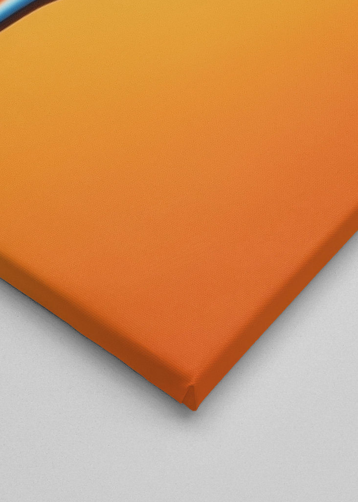 Blue and orange wine glass