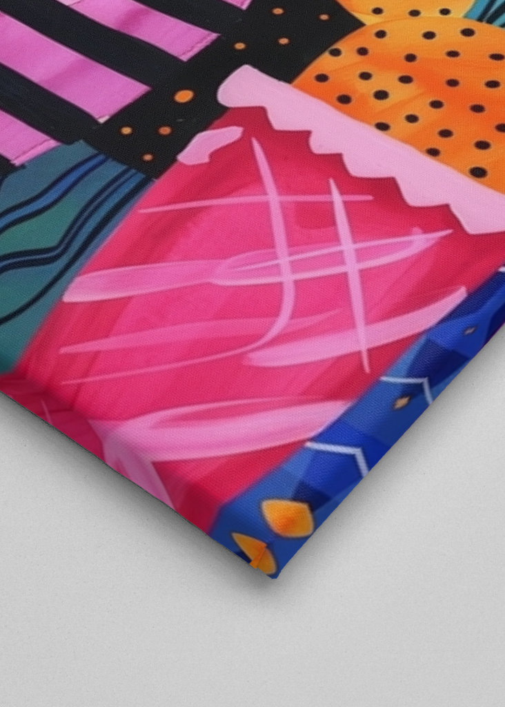 Cactus on colorful background