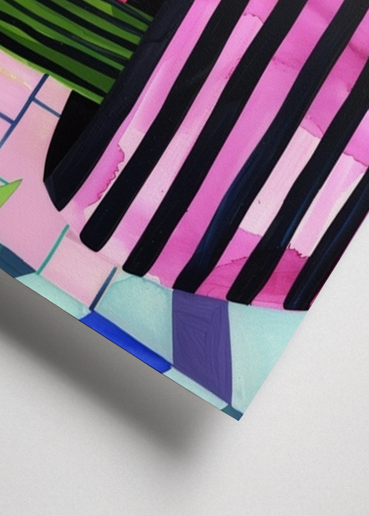 Cactus on colorful background