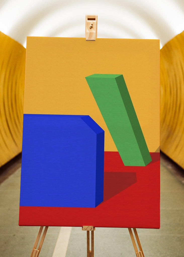 Gekleurde geometrie met textuur