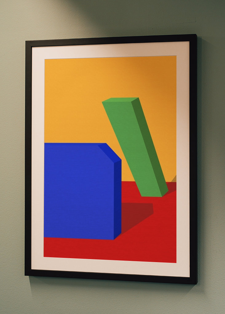 Gekleurde geometrie met textuur