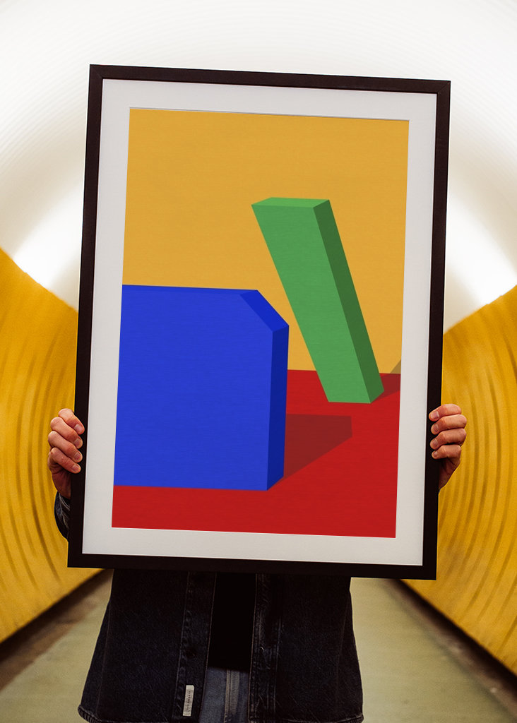 Gekleurde geometrie met textuur