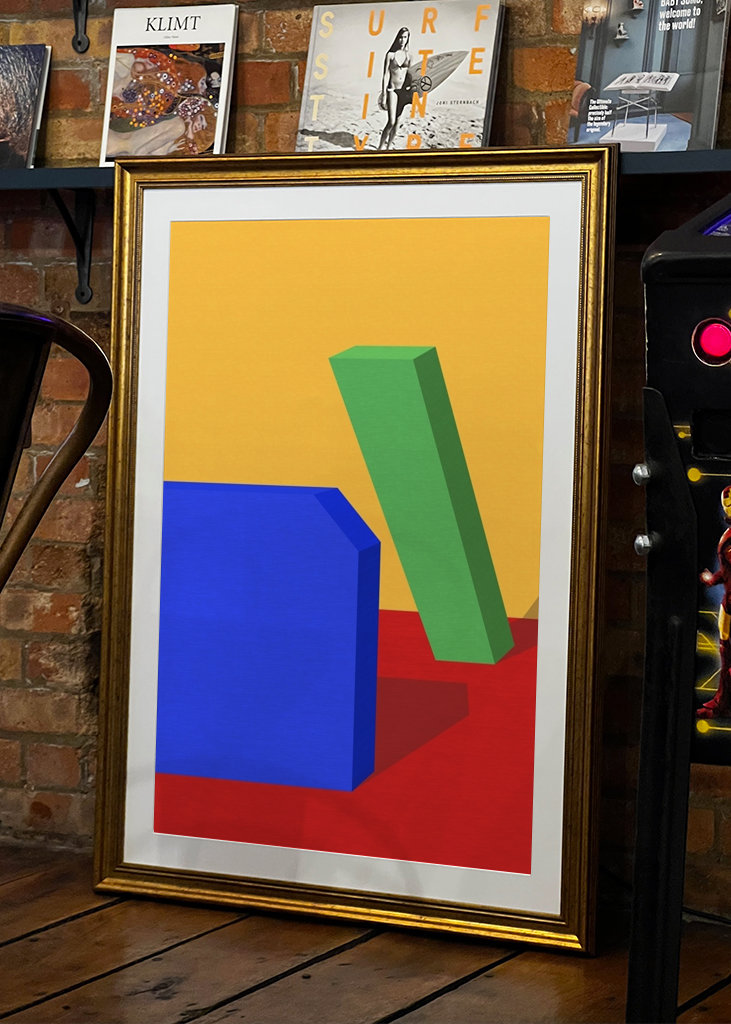 Gekleurde geometrie met textuur