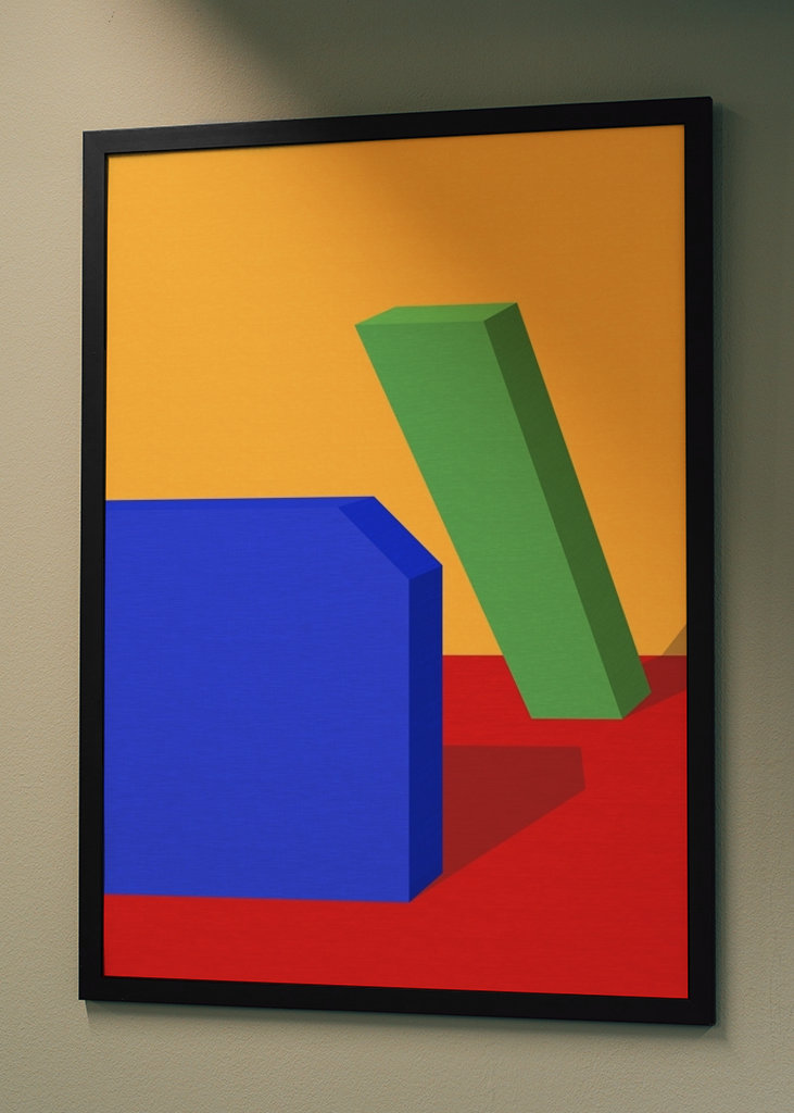 Gekleurde geometrie met textuur