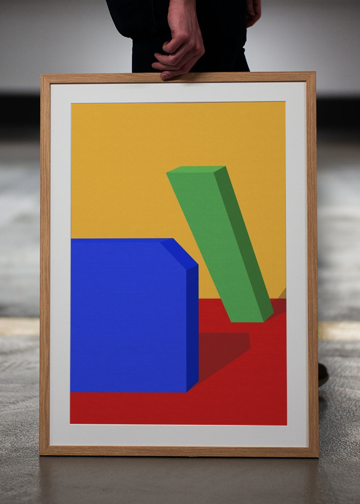 Gekleurde geometrie met textuur