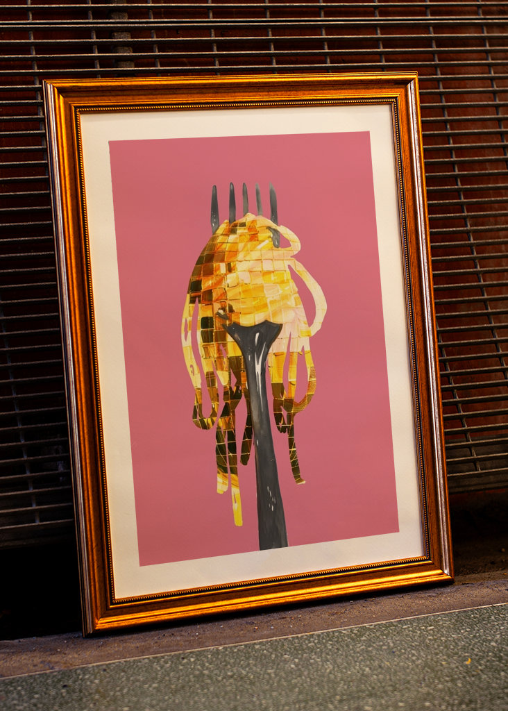 Disco koule vidlička na špagety