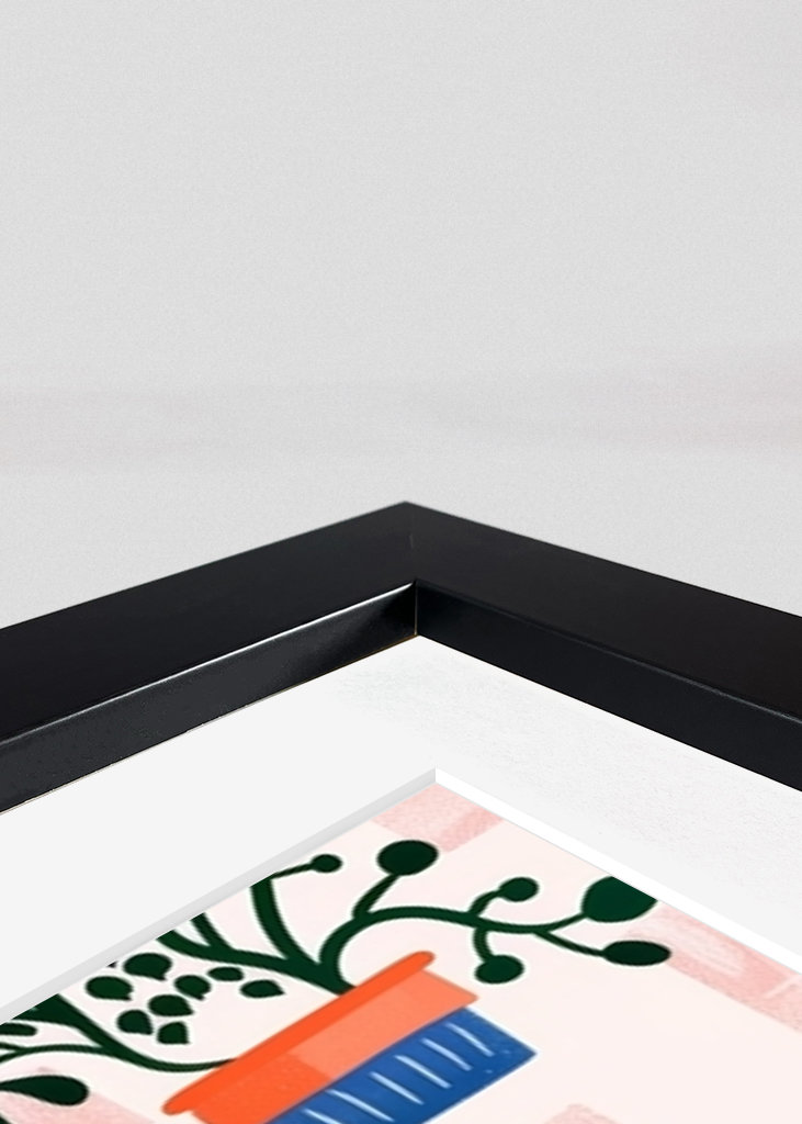 Innendørs planter med blå fliser