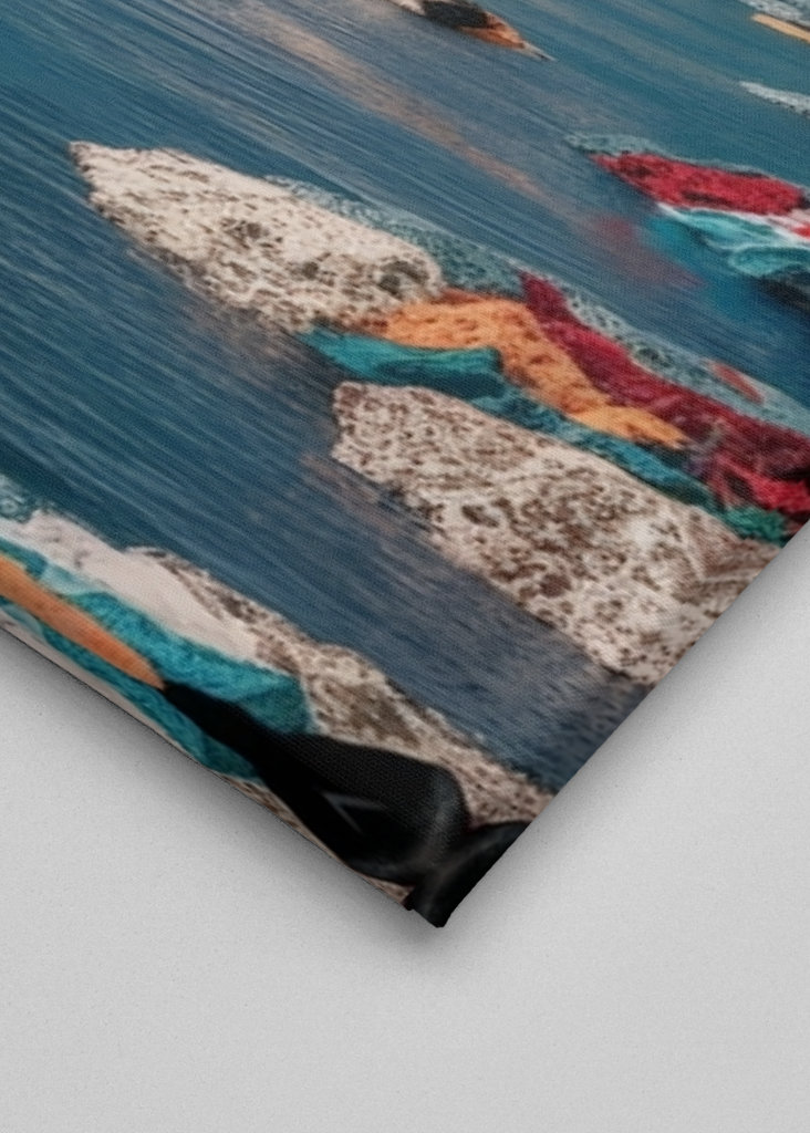 Koláž horské jezero