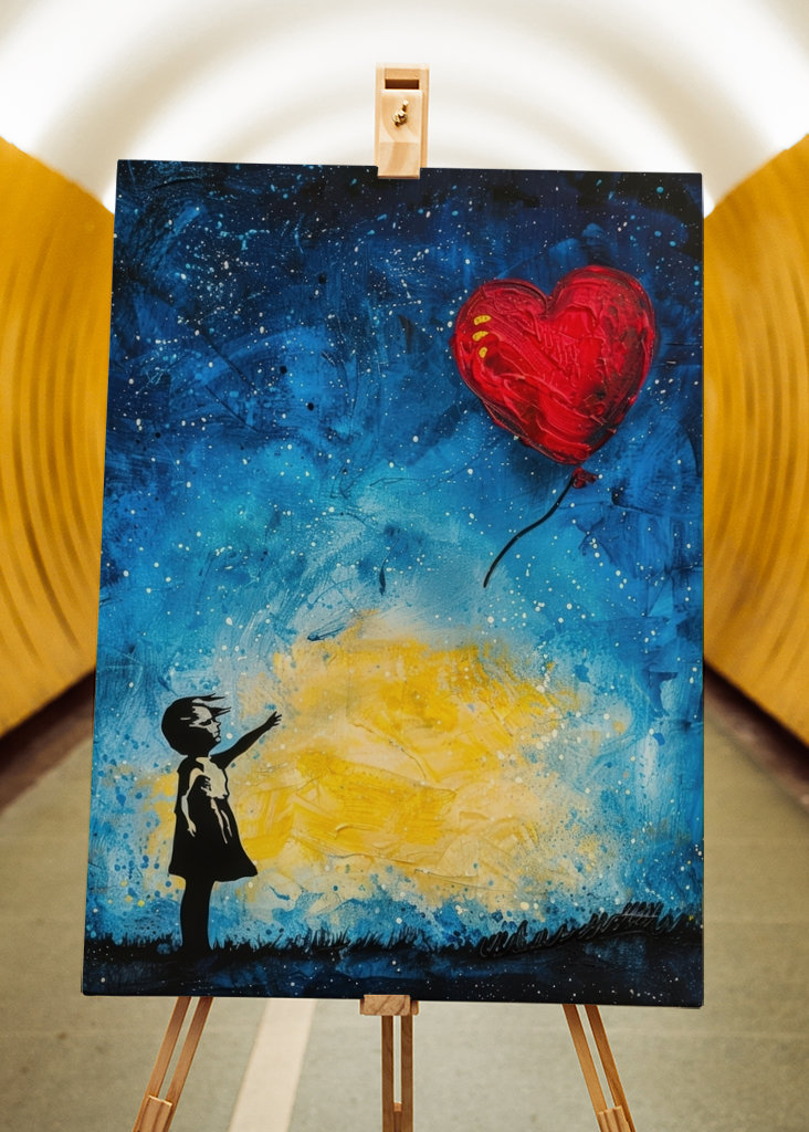 Reise des Herzens - Mädchen Ballon