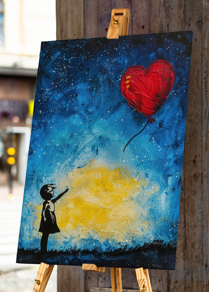 Reise des Herzens - Mädchen Ballon