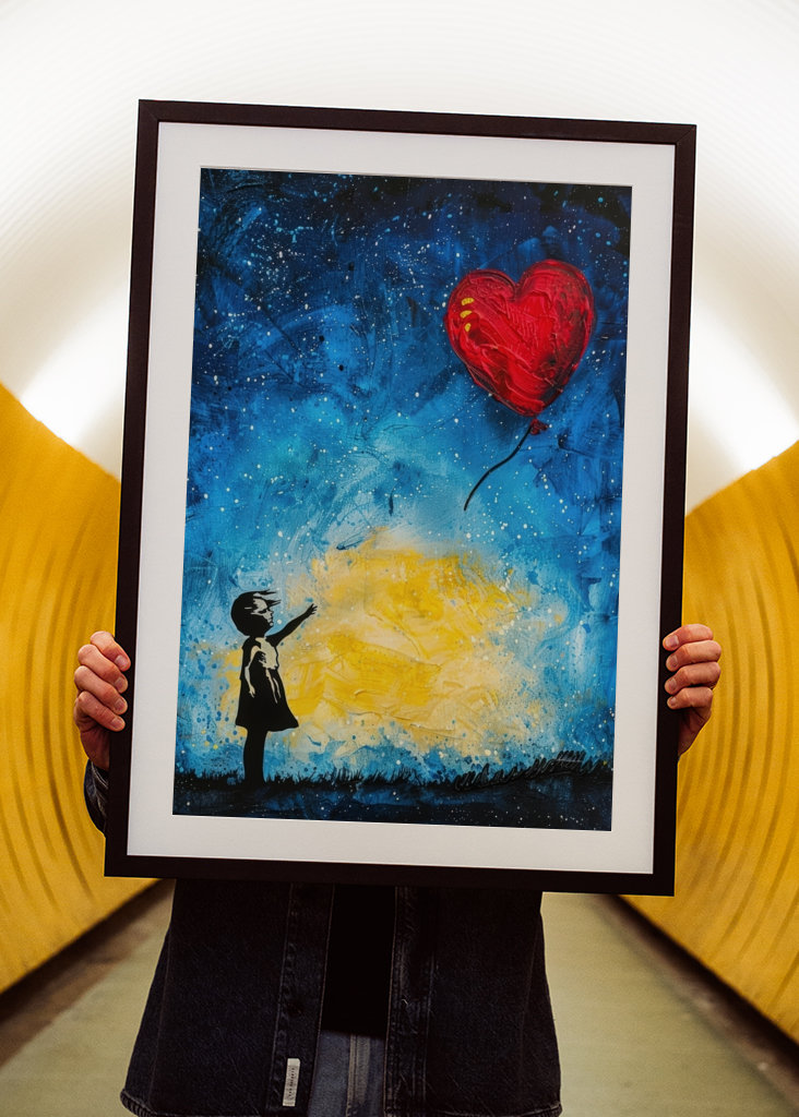 Reise des Herzens - Mädchen Ballon