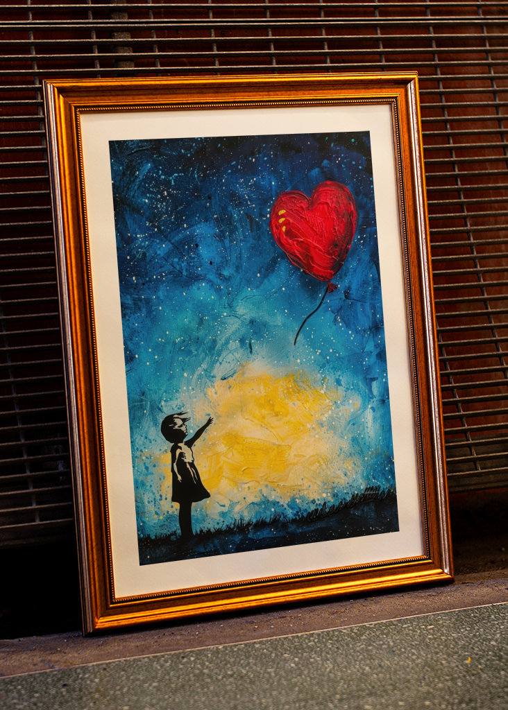 Reise des Herzens - Mädchen Ballon