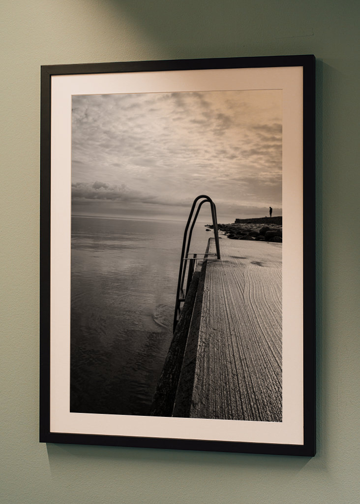 Koupací žebřík (Černá a bílá)