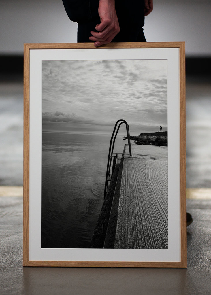 Koupací žebřík (Černá a bílá)