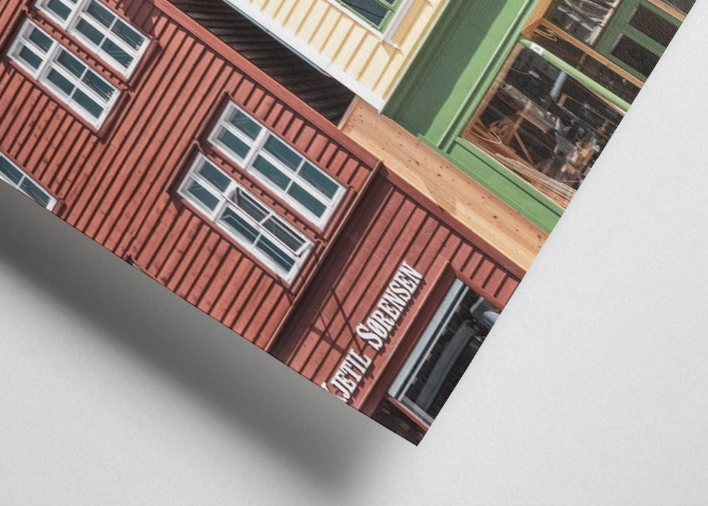 Drei Vintage-Häuser in Bergen