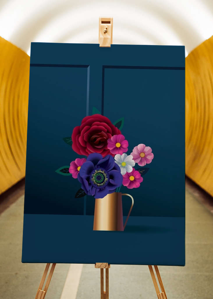 Blue Anemone Flower Bouquet