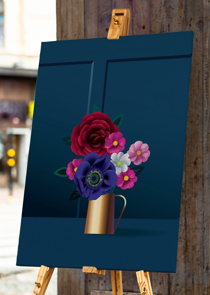 Blue Anemone Flower Bouquet