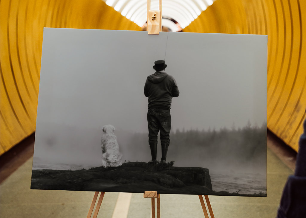 Beste Freunde auf einem Angelausflug