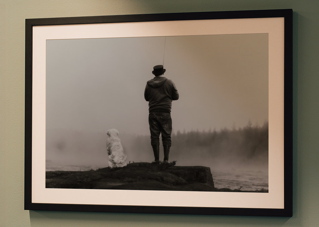 Beste Freunde auf einem Angelausflug