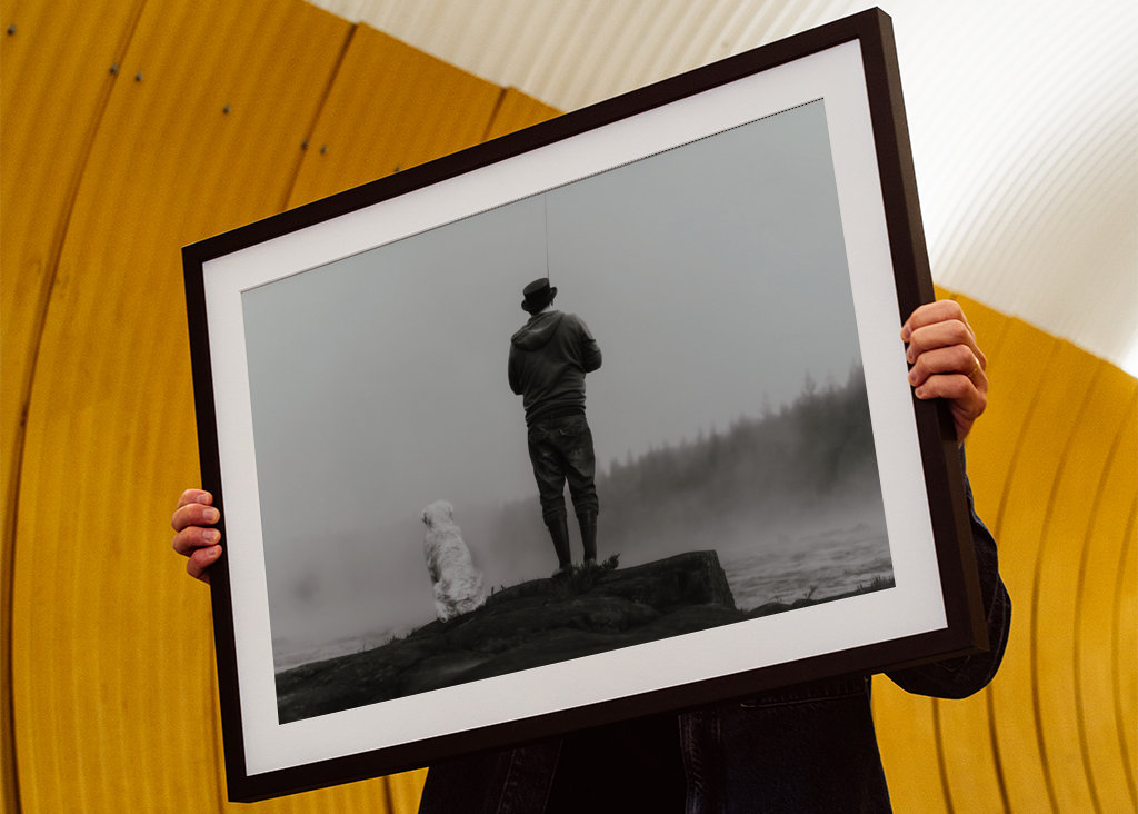 Beste Freunde auf einem Angelausflug