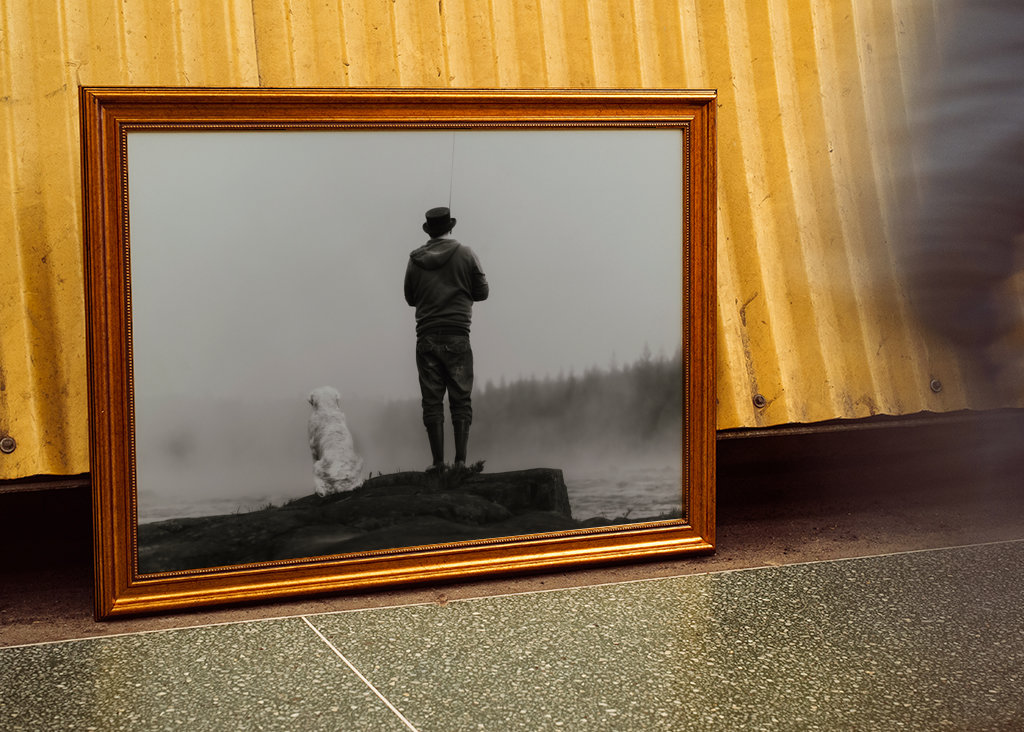 Beste Freunde auf einem Angelausflug