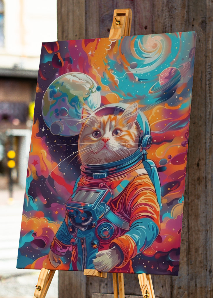 Space cat astronout