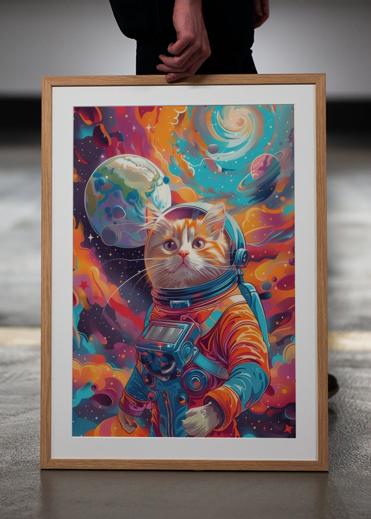 Space cat astronout
