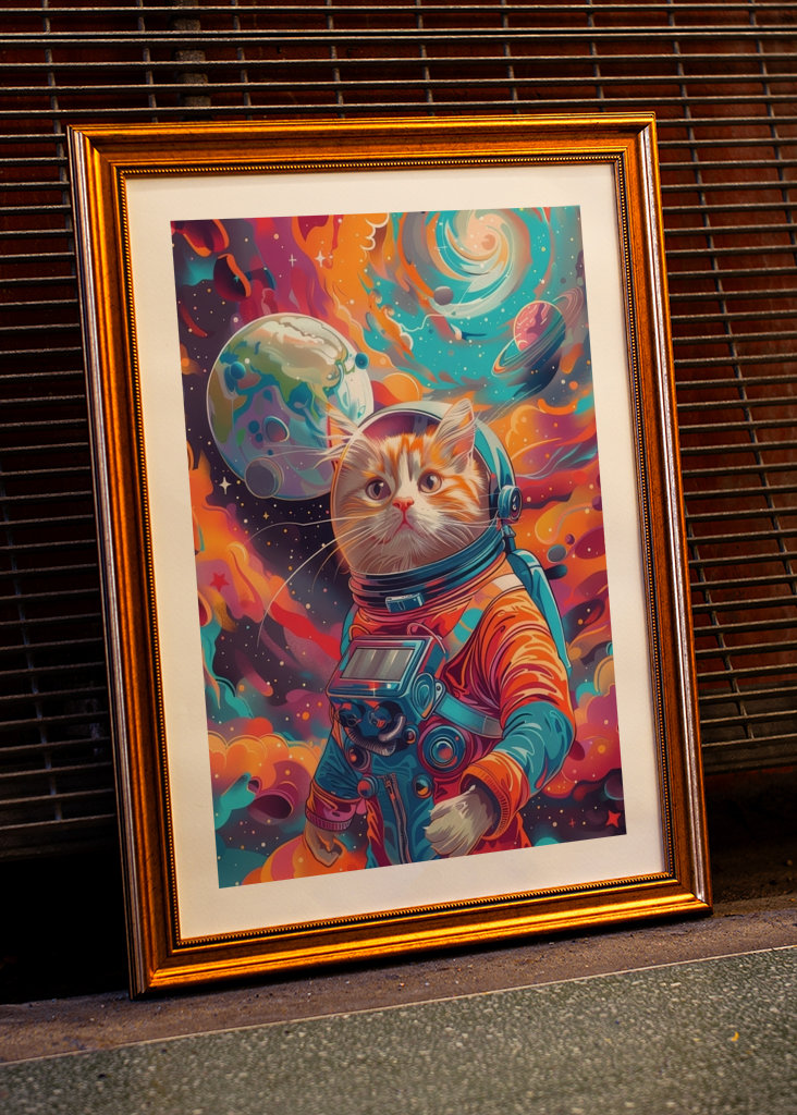 Space cat astronout