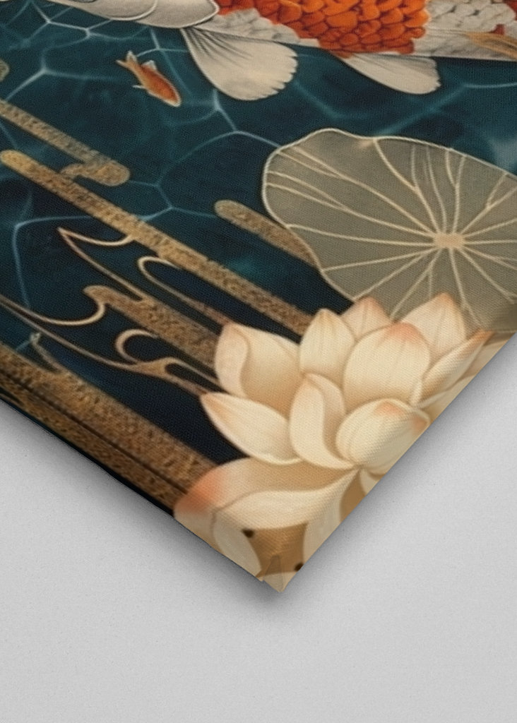 Japanese koi retro poster