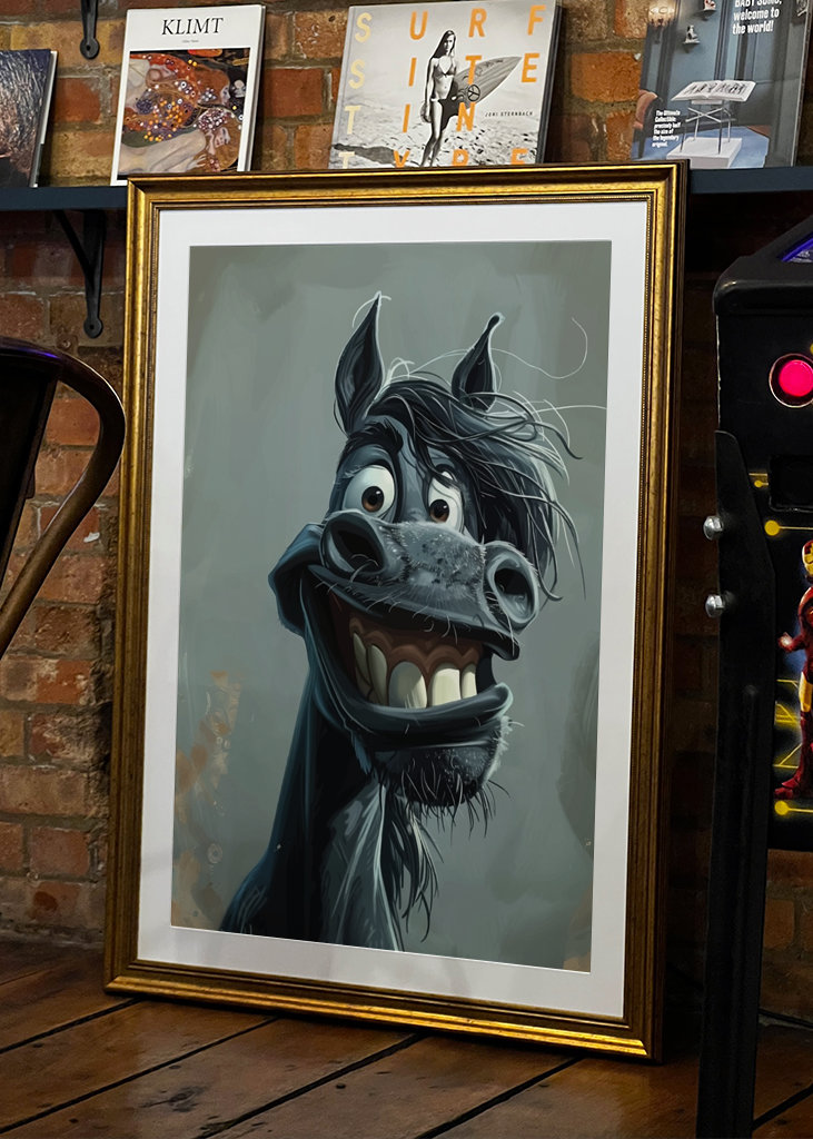 Schwarzer lustiger Esel